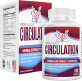 2-Month Vein & Leg Circulation Support Supplement (All-in-1) with 8 Active Ingredients | Leg & Vein Wellness Supplements | Daily Circulatory Formula | 60-Day Bulk Supply | 180 Capsules