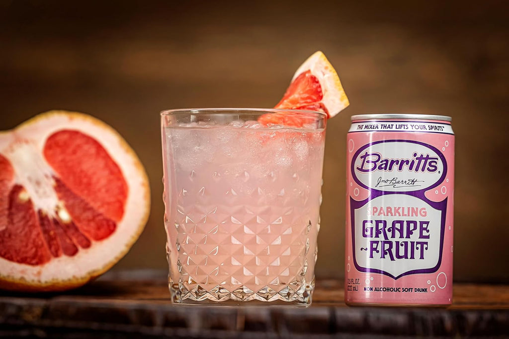Barritt's Mixers - Sparkling Grapefruit Soda, Non-Alcoholic Soda Cocktail Mixer, 7.5 fl oz Cans, 24 Pack, Mini