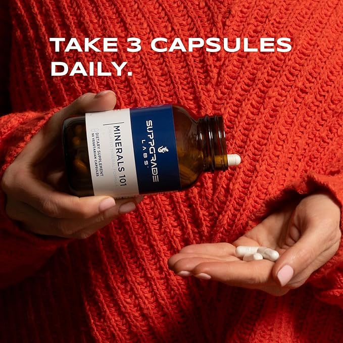 Minerals 101 by Dave Asprey | Daily Essential Mineral Support | Trace Mineral Supplement with Calcium, Magnesium Malate, Chromium, Zinc, Copper, Potassium | 30 Day Supply