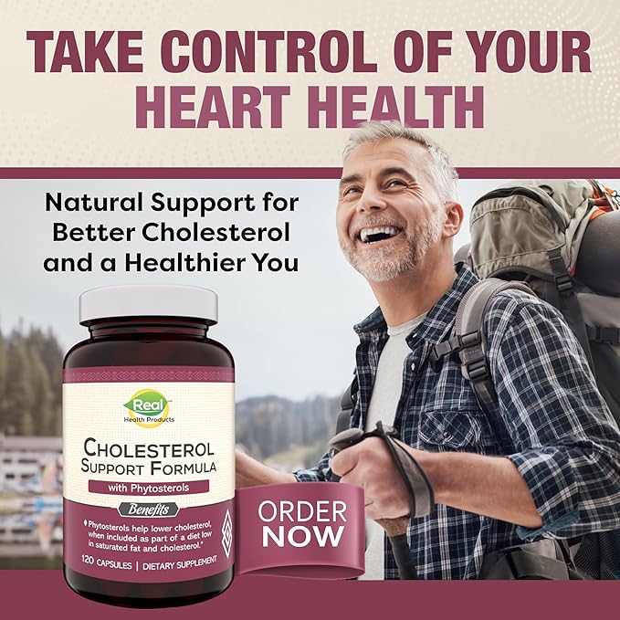 Advanced Cholesterol Health Complex with Plant Sterols. Cholesterol & Lipid Support Supplement for Healthy Heart & Cholesterol Levels for Men & Women. 120 Capsules
