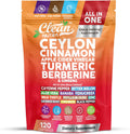 Ceylon Cinnamon Capsules + Apple Cider Vinegar Turmeric Berberine Supplement Ginseng Cayenne Pepper Bitter Melon Aloe Vera Fenugreek Milk Thistle Chromium 120 Pills Gluco Defend by Clean Nutra