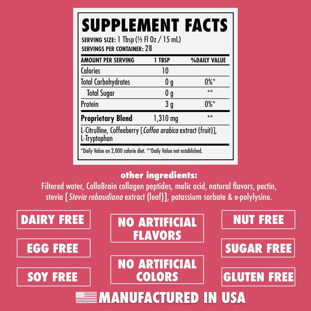 HEALTH DIRECT - AminoMind - Nootropic Collagen Supplement for Brain Health and BDNF - Pro-Hyp & Hyp-Gly Dipeptides, Coffeeberry Antioxidants - Passionfruit Guava - 14 Fl Oz (28 Servings)