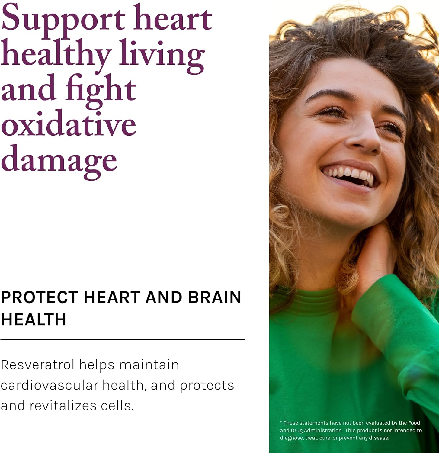 Reserveage Beauty Resveratrol 250 mg - Best Trans-Resveratrol - Vegan Antioxidant Supplement for Cellular & Heart Health - Aids Healthy Aging & Immune Health - 60 Vegetable Capsules