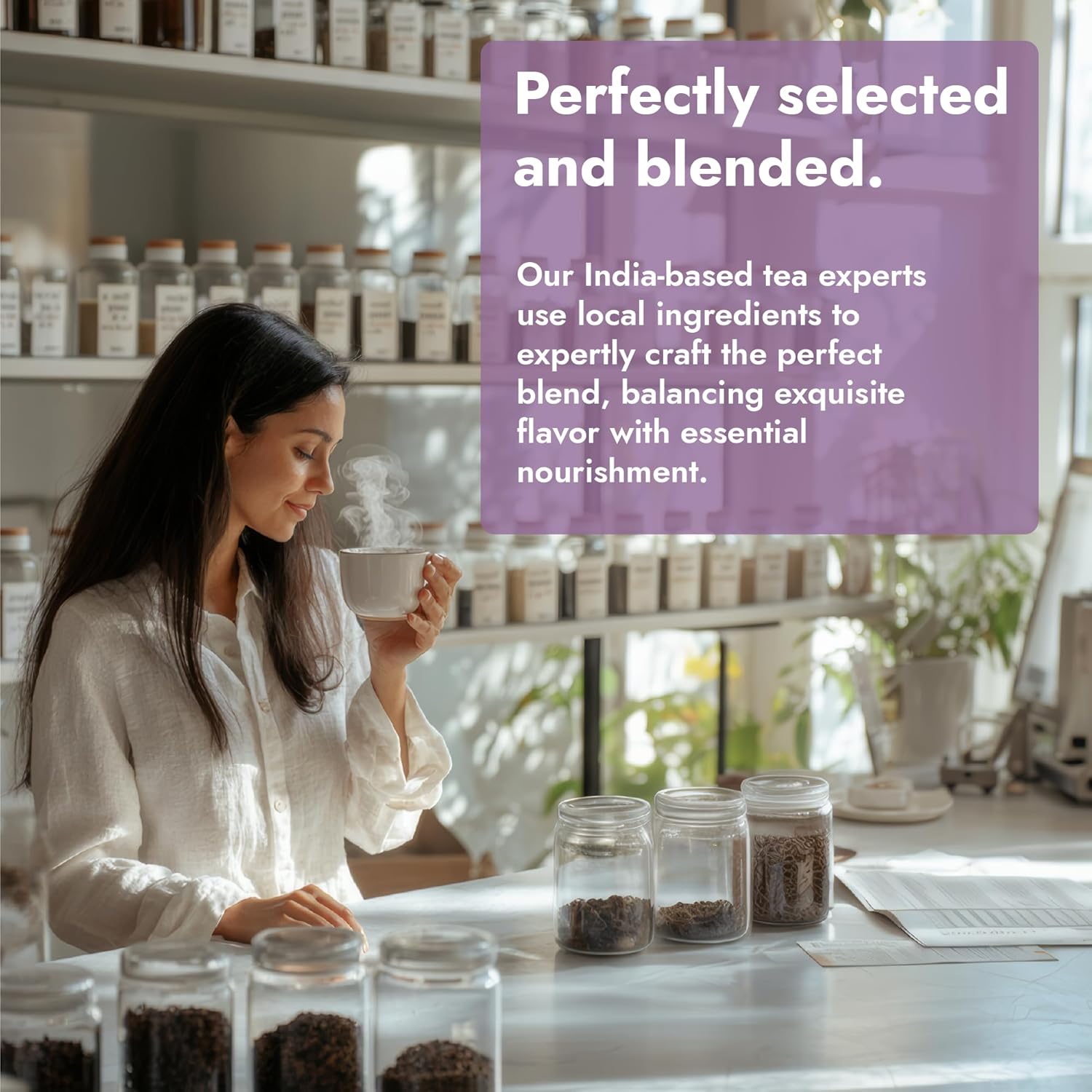 Vital Bloom 120 Tea Bags Lavender Tea, Stress Relief Herbal Tea, Sleepytime Tea, 100% Natural- No Sugar, Caffeine Free, No Gluten, Vegan - Bleach Free (Free Tongs Included)
