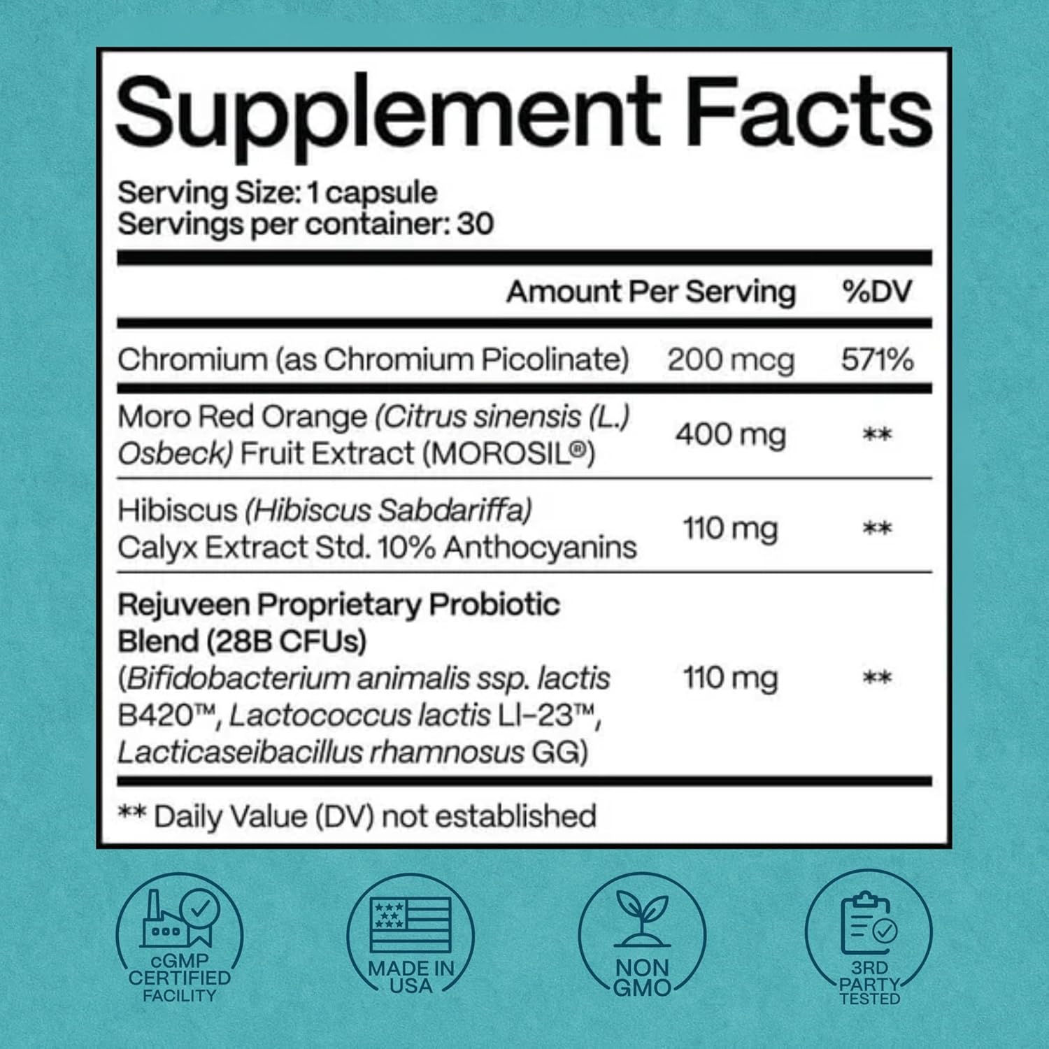 Provitalean Metabolism Fuel for Women | Mute Cravings for Belly Fat & Resistant Waistlines | B420 Probiotic, Morosil, Chromium | Vegetarian, Stimulant-Free, Gluten-Free | 30 Ct