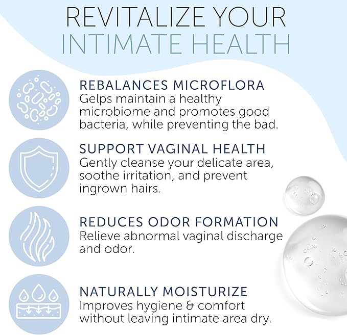 Feminine Wash | pH Balance for Women | Probiotics for Women | Daily Cleanser for Yeast Infection Treatment, Odor, Irritation Relief, Moisturizing | Intimate Feminine Wash for Bacterial Vaginosis