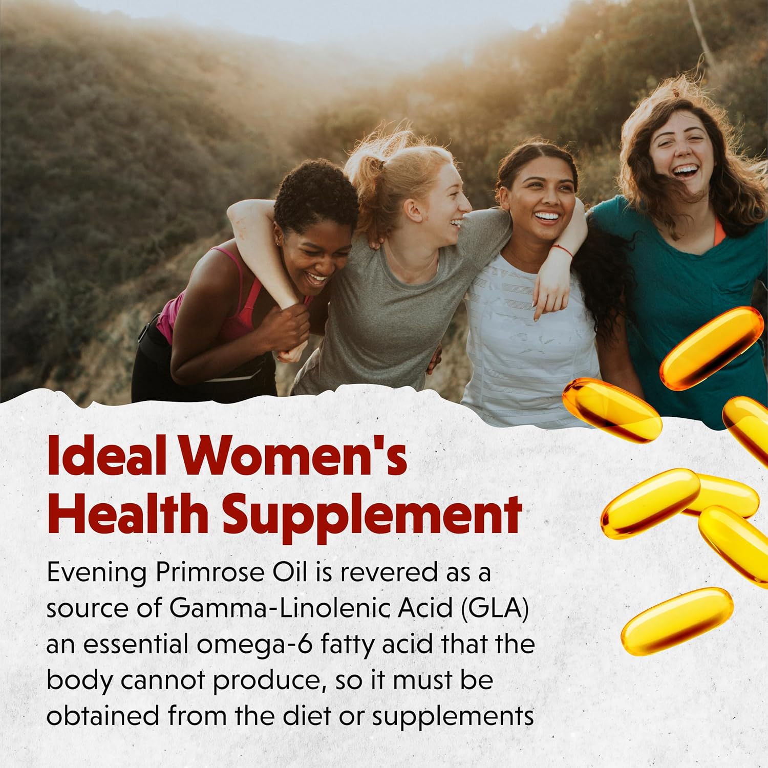 Barlean's Evening Primrose Oil Softgels with Gamma-Linolenic Acid (GLA) - Non-GMO, Gluten-Free - 60-Softgels