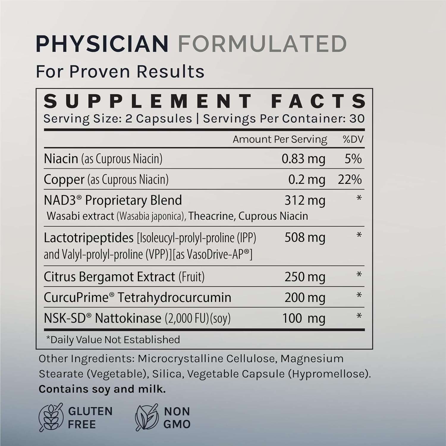 InfinWell Cardio Prime+ Heart Health Supplements - Antioxidants & Innovative Peptides for Cardiometabolic Health - NAD3 & Nattokinase for A Healthy Heart & Metabolic Balance (60 Capsules)