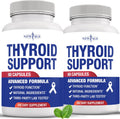 Thyroid Support Supplement for Women & Men with Iodine, B12, Zinc, Selenium, Ashwagandha, Bladderwrack, Turmeric, Schisandra - Non-GMO, Vegetarian - 120 Count