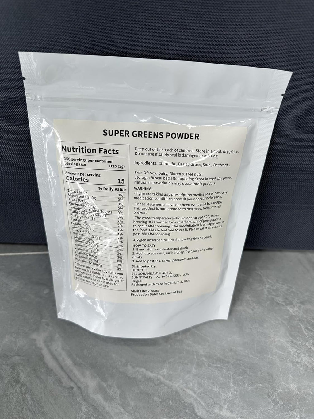 Greens Powder Superfood for Immune Support With 16 oz，Greens Powder Smoothie Mix with Chlorella, Barley Grass, Kale & Beetroot Smoothie Booster, Chlorophyll Providing Greens.