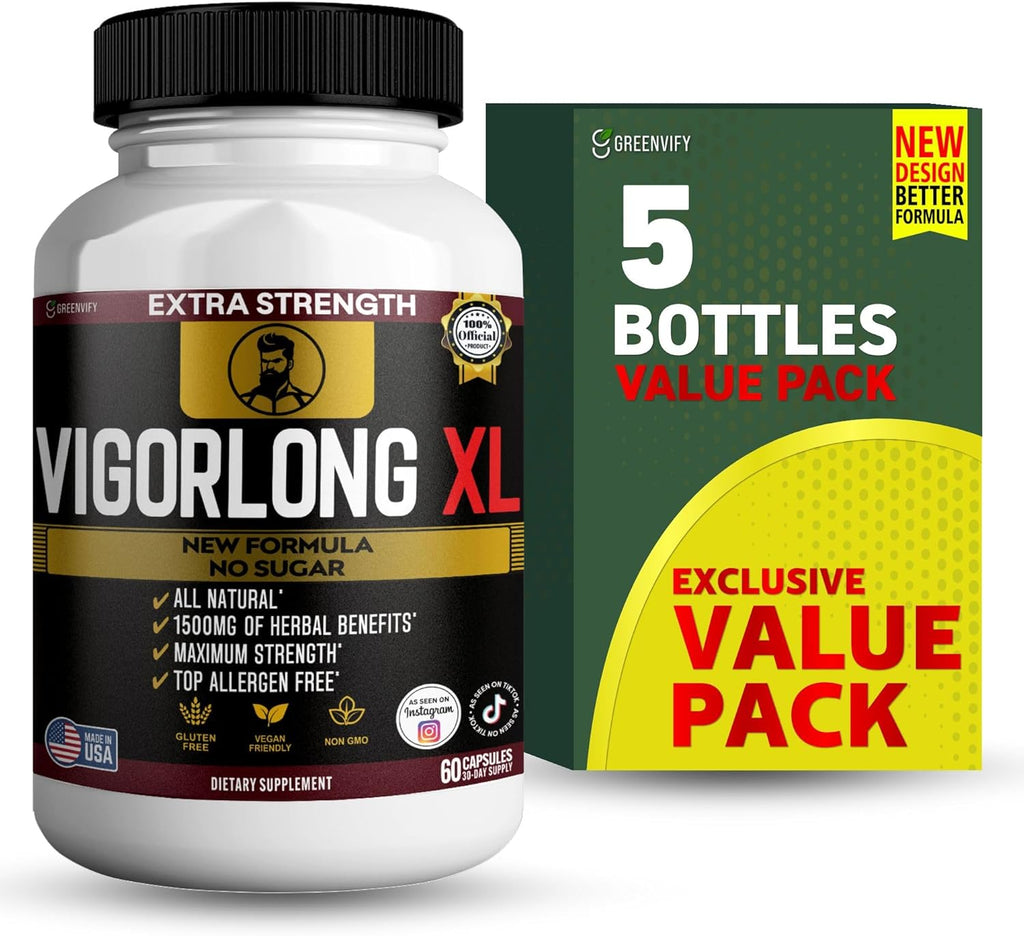 Vigorlong XL, Extra Strength Maca Root Complex, 1505mg, 60 Capsules, Vegan, Gluten Free, Non-GMO (5)