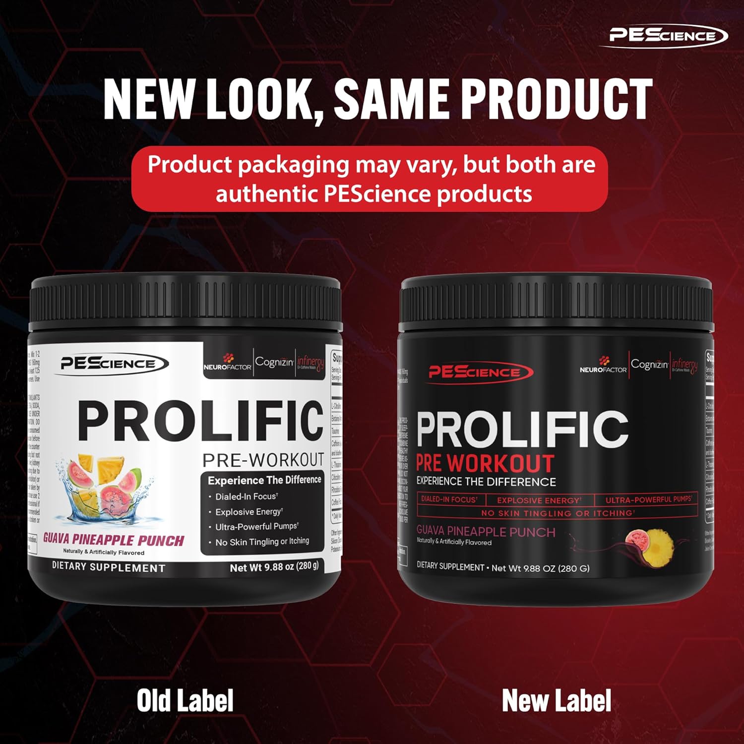 PEScience Prolific Pre Workout Powder for Men & Women with L-Citrulline Nitric Oxide Booster, Energy Powder & Nootropic for Focus – Preworkout Without Beta Alanine – 40 Scoops, Guava Pineapple Punch