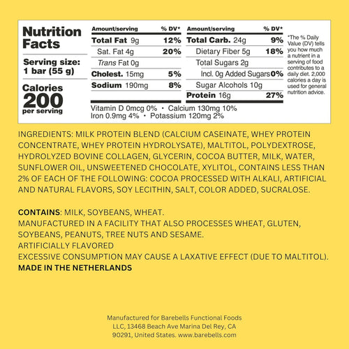 Barebells Soft Protein Bars Caramel Choco - 24 Bars (2 Packs of 12) - Protein Snacks with 16g of High Protein - Fluffy Chocolate Protein Bar with 2g of Total Sugars - Soft Protein Snack & Breakfast Bars