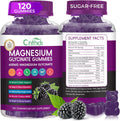 Magnesium Glycinate Gummies for Adults, High Absorption Vitamin Manganese Gummies with L-Threonate, Calcium, B6, D3, Sugar Free Chews, Relaxation, Stress Relief, Night Rest