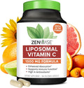 Zenwise Health Enhanced Absorption Liposomal Vitamin C Supplement - 1500mg Liposomal Vit C for Immune Support, Antioxidant & Natural Energy Boost - Vegan, Organic & Gluten Free - Unflavored, 180 Count