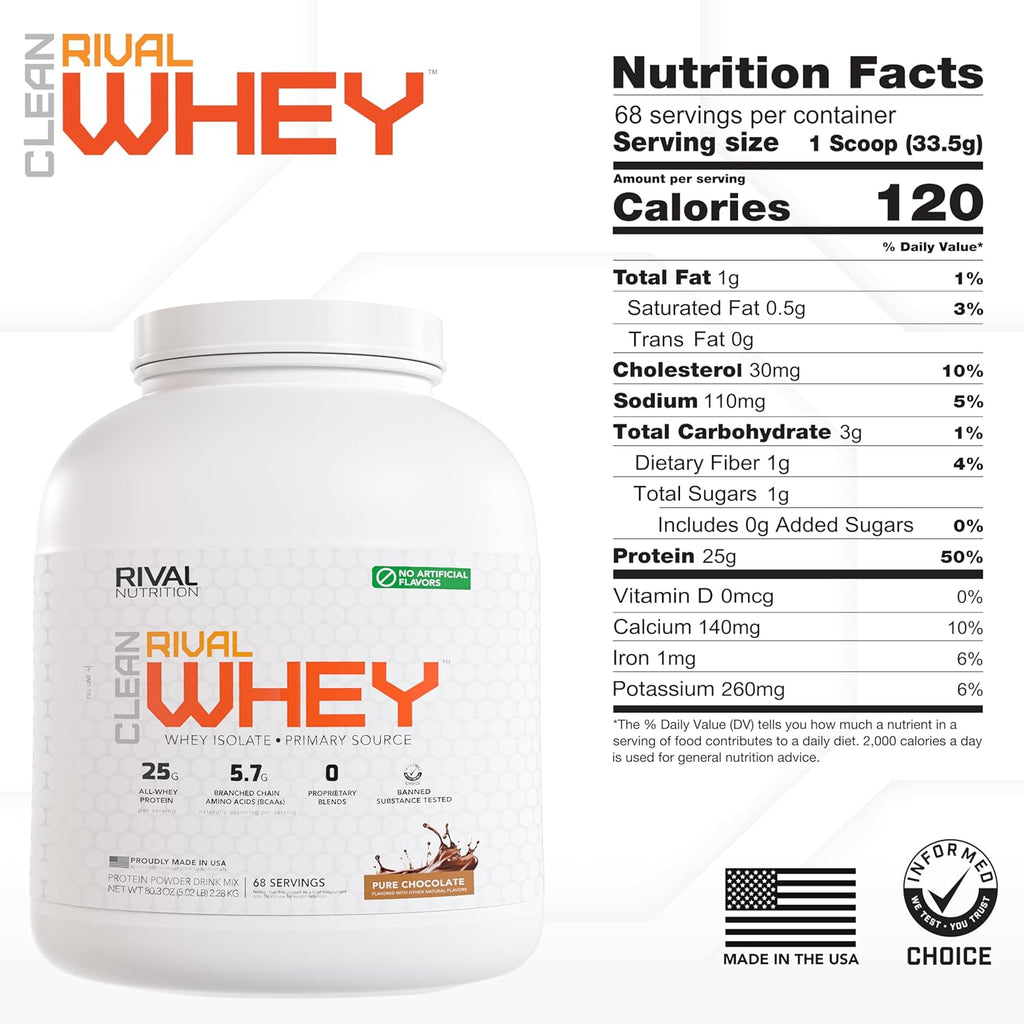Naturally Flavored Rival Whey - Cookies and Cream - 5lb