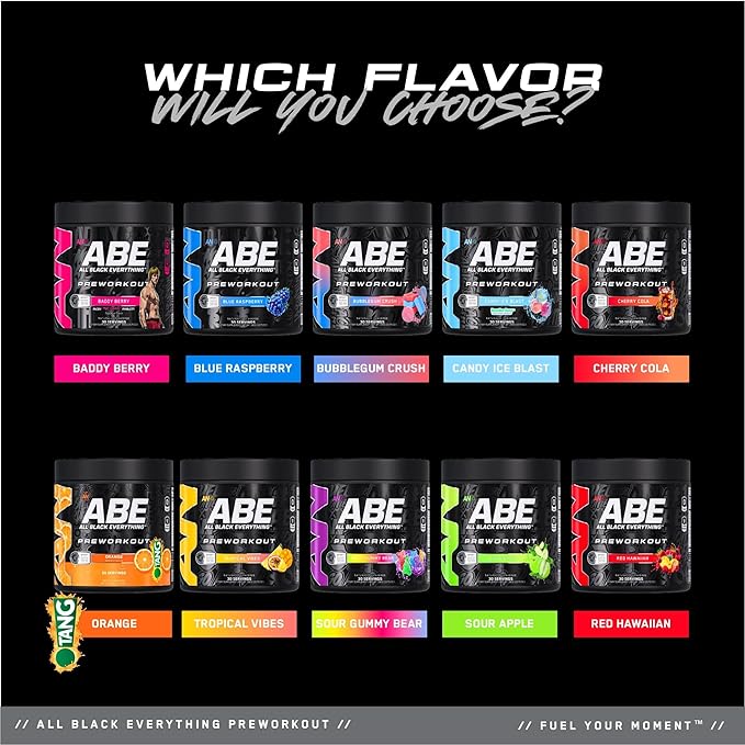All Black Everything Pre-Workout Powder | Preworkout Energy Drink Mix | 350mg Caffeine | Beta Alanine & Citrulline | Energy Supplement for Men & Women | Tang Orange | 30 Servings