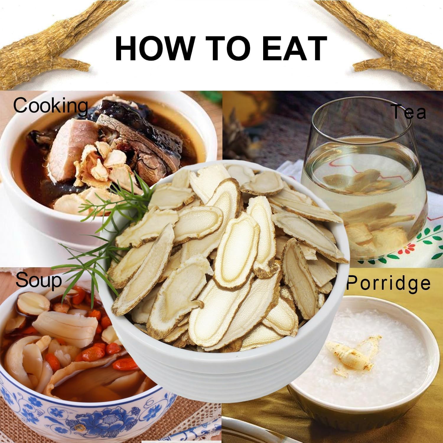 American Ginseng Slices from Wisconsin, American Wisconsin Ginseng Slices Root for Tea, Energy for Men Women Health Boosts Immunity, 多年生長大园切片 花旗參/西洋參, Larger Long Strip 1 Box of 8 Ounces