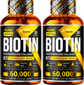PURE RESEARCH Biotin & Collagen 60,000mcg Hair Growth Liquid Drops, Supports: Strong Nails, Glowing Skin, Healthy Hair Growth, More Absorption Than Capsules & Pills (4Fl Oz)