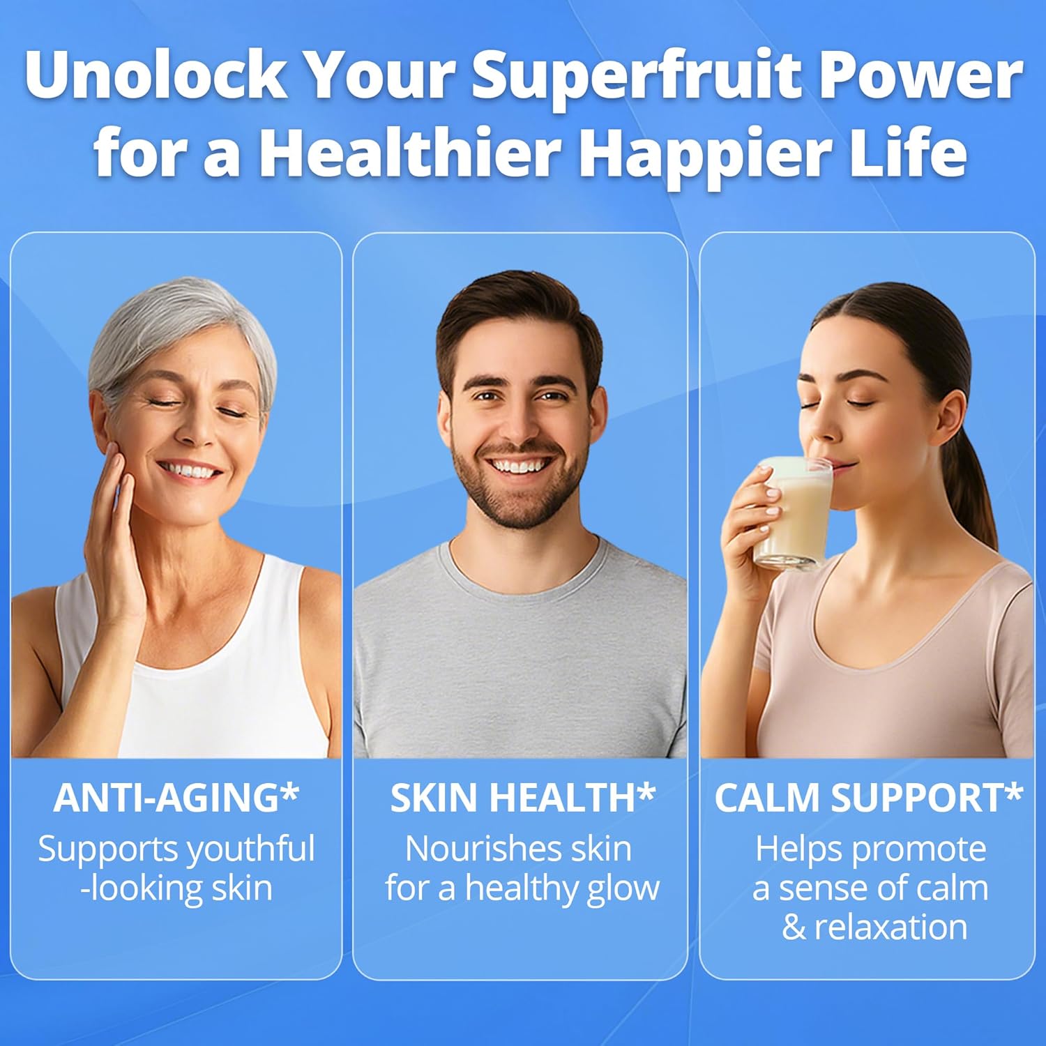 Superfruit Longevity Mix, 36 in 1, Magnesium Glycinate, Mushrooms, Nicotinamide Riboside – Calm, Skin & Anti-Aging Support | Probiotics, 15 Fruits | No Sugar Added, Vegan, Gluten Free, 30 servings