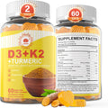 Vitamin D3 K2 Gummies & Turmeric for Women & Men, Vitamin D3 5000IU / 10000IU, K2 (MK-7) 200mcg Supplements with Turmeric 1200mg, Calcium, Magnesium, Zinc, Supports Bone, Teeth, Muscle & Immune, 2PACK