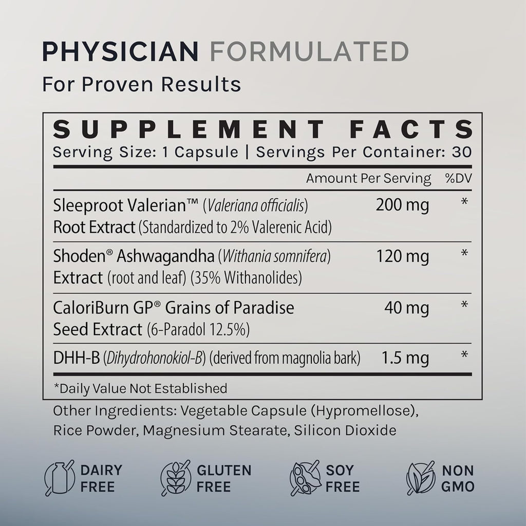 InfiniWell IgNIGHT - Valerian Root & Ashwagandha Sleep Aid with Grains of Paradise to Support Metabolic Health - Promote Healthy Metabolic Function While You Sleep - (30 Capsules)