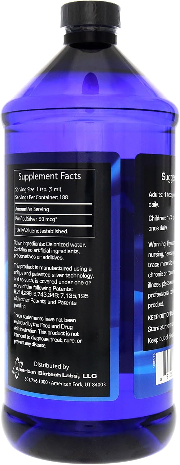American Biotech Labs ASAP 10 PPM Silver Sol Immune System Support | 2 Pack of 32 Oz Totalling 64 Oz