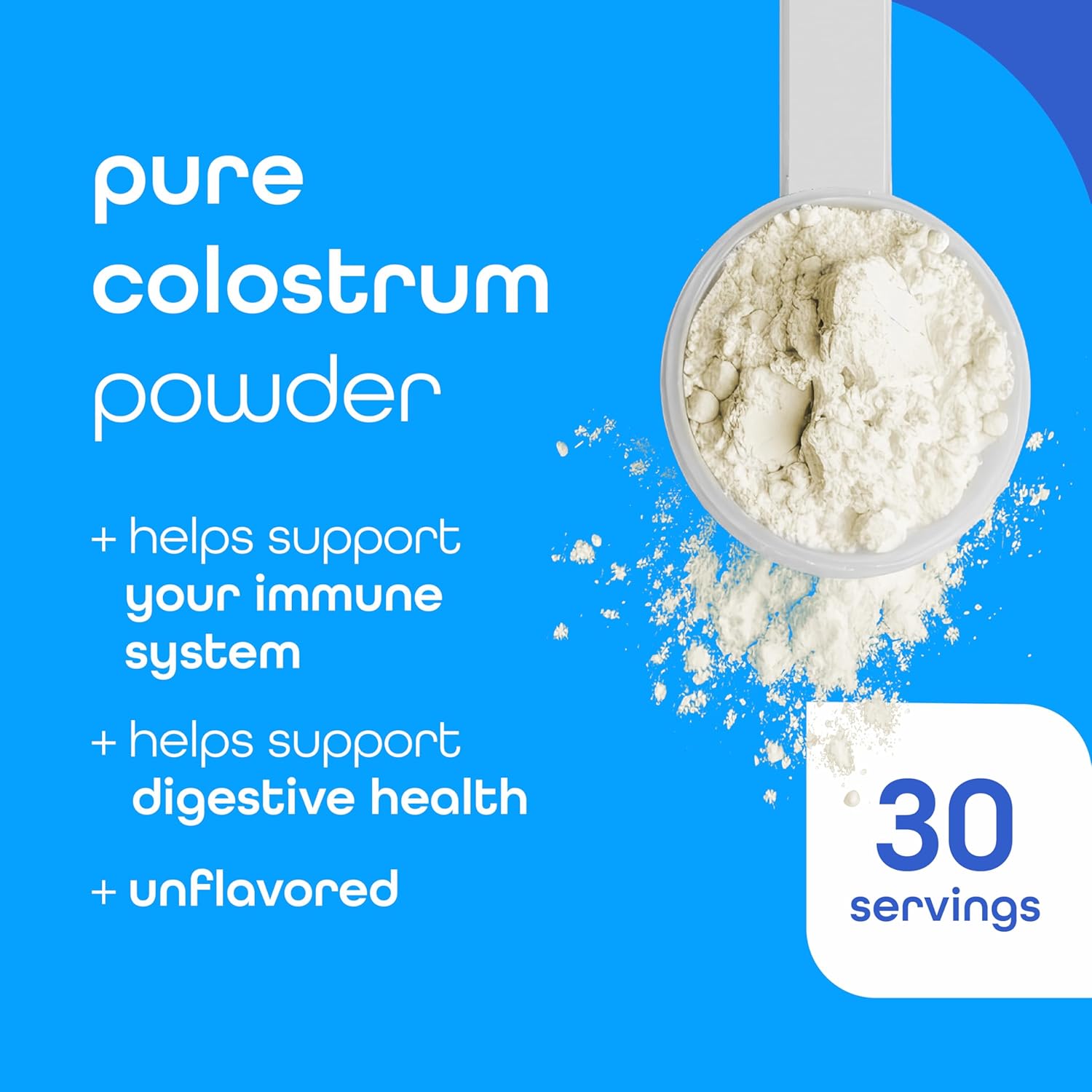 Zena Nutrition Bovine Colostrum Powder Supplement, 2000mg Pure Colostrum, Supports Immune and Digestive Health, Promotes Gut Health, Keto, Gluten Free, Fat Free, Grass Fed, Unflavored, 30 Servings