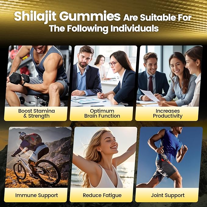 Shilajit for Men & Women, Shilajit Gummies | 4000mg High Potency 10-in-1 Formula with Pure Himalayan Shilajit, Ashwagandha, and 75% Fulvic Acid | Sugar-Free Vegan, 85+ Trace Minerals