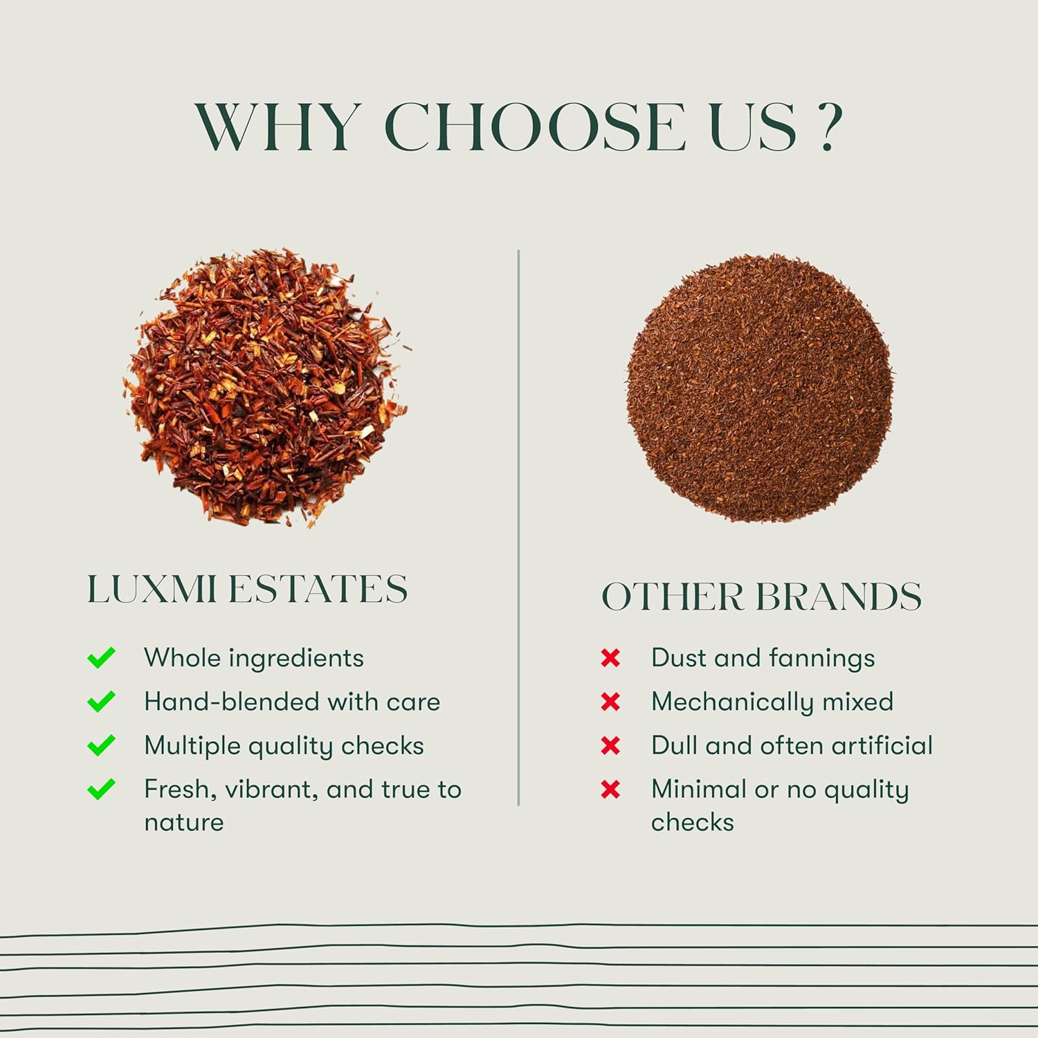 Luxmi Estates - Rooibos Vanilla - Organic Rooibos Tea with Natural Vanilla Extract - Loose Leaf - 100g (50 Cups)| Limited Fall Tea, Calming and Relaxing