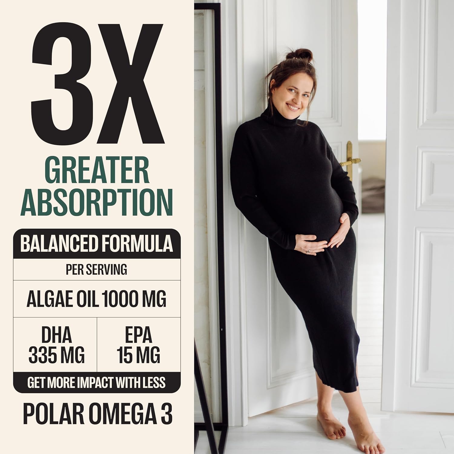 Orlo PRENATAL DHA - Prenatal DHA Omega 3 Supplement - Triple Strength Omega3s - Vegan DHA & EPA Algae Omega-3 Oil - Supports Brain Development During Pregnancy & Lactation (60 Mini Softgels Kit)
