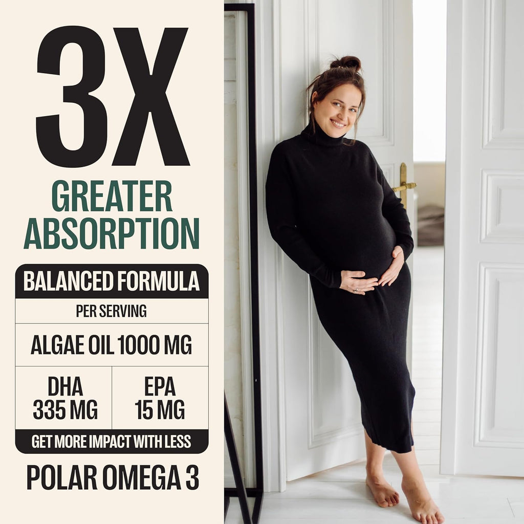 Orlo PRENATAL DHA - Prenatal DHA Omega 3 Supplement - Triple Strength Omega3s - Vegan DHA & EPA Algae Omega-3 Oil - Supports Brain Development During Pregnancy & Lactation (120 Mini Softgels)