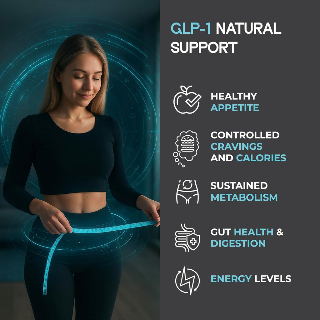 GLPrime GLP-1 Supplement - Natural GLP1 Booster with Berberine, Cinnamon & Chromium - 1 Bottle