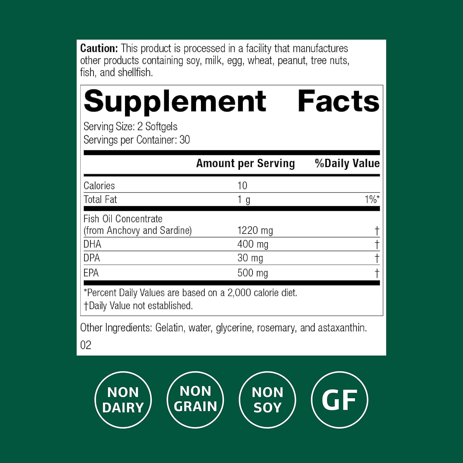 Standard Process Olprima EPA|DHA - Supplement for Brain Health with Omega-3 - Supports a Healthy Heart - Gluten-Free, Non-Dairy & Non-Soy - 60 Softgels (30 Servings)