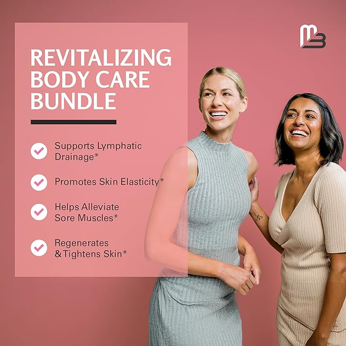 Anti Cellulite Massage Oil and Silicone Body Brush – Collagen and Stem Cell Skin Tightening Formula for Smoothing and Firming, 8 fl oz by M3