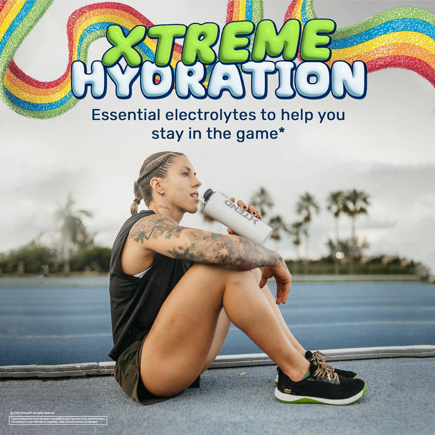 Xtend Original BCAA Powder Airheads Rainbow Berry Flavor, 7g BCAA and 2.5g L-Glutamine, Sugar Free Post Workout Muscle Recovery Drink with Amino Acids for Men & Women, 30 Servings