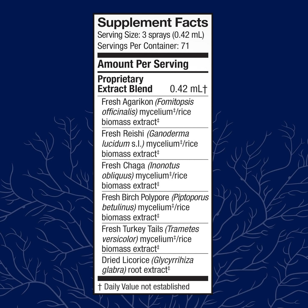Host Defense MycoShield Throat Spray - Immune Health Support - Dietary Mushroom Supplement with Chaga, Reishi, Turkey Tail & More - On-The-Go Immune Support - Licorice Root, 1 fl oz (71 Servings)*