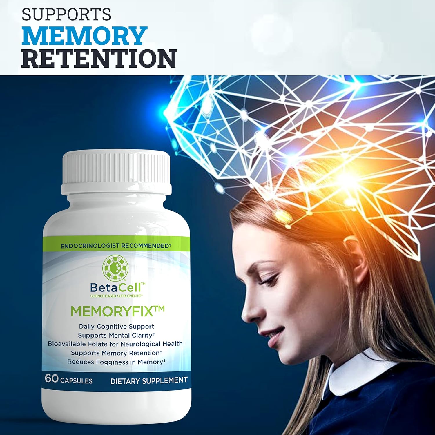 Memoryfix Brain Supplement - 60 Brain Booster Capsules