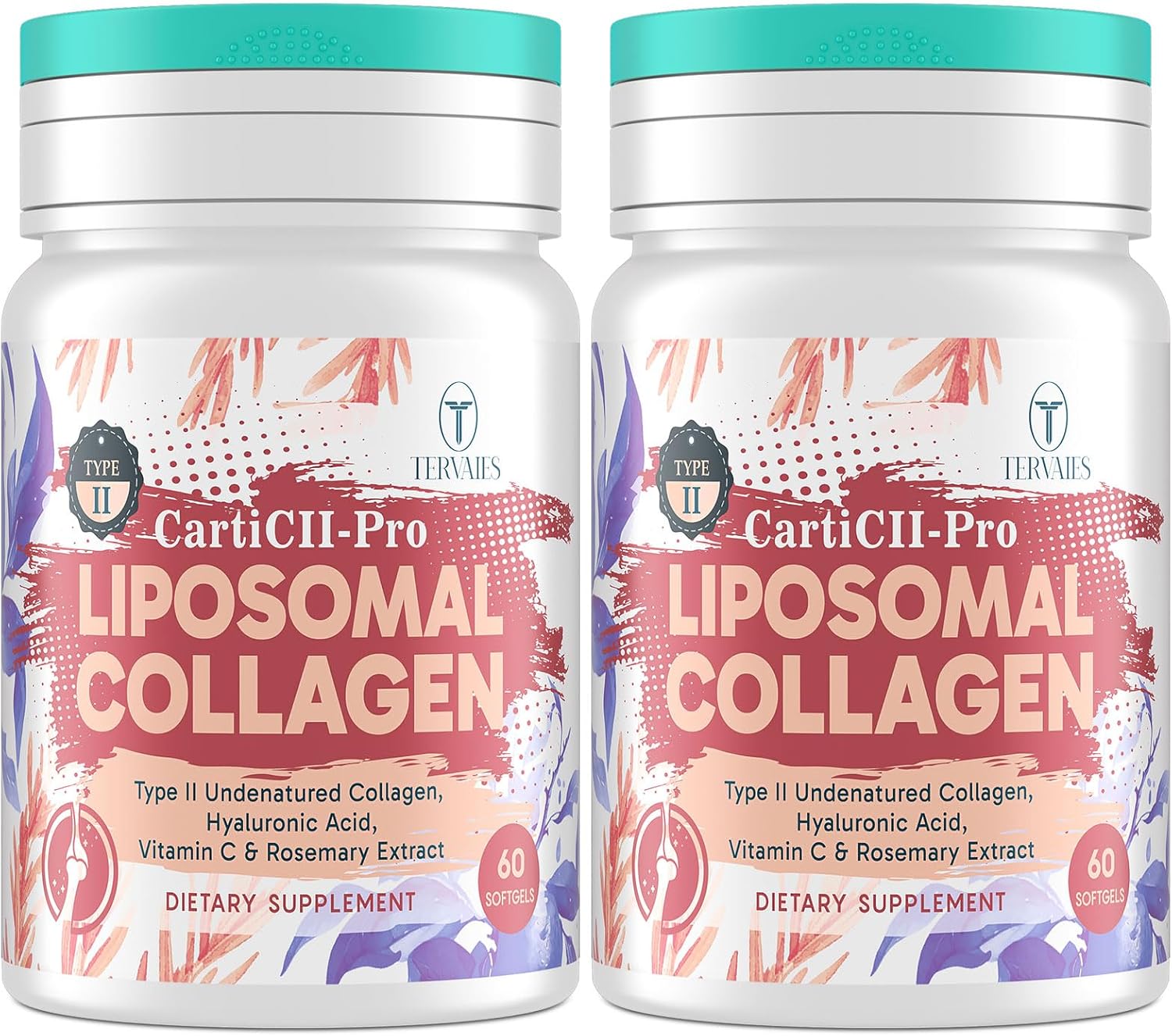 Liposomal Collagen Joint Support Supplement - Undenatured Type II Collagen for Men & Women with Hyaluronic Acid & Vitamin C for Joints Health & Mobility, 120 Softgels