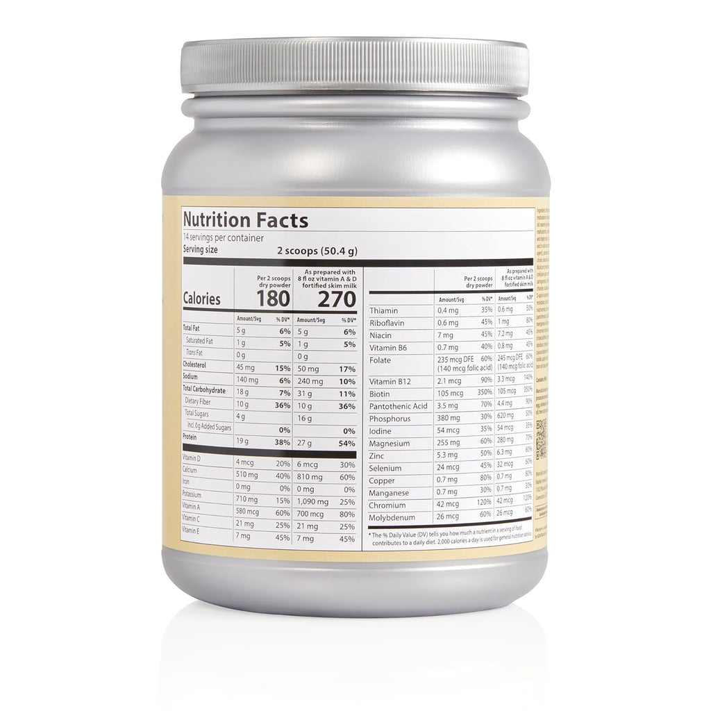 GoTrim Nutrition Shakes - Creamy Vanilla, High Protein, Meal Replacement Shake with 19g Protein & 10g Fiber, Ready to Drink, Gluten-Free, No Added Sugar, 14 Servings