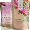 Gardenika Organic Serenity Glow Loose Leaf Tea, Herbal, Caffeine-Free, KSA Kosher, Ayurvedic Wellness Blend with Tulsi, Rooibos, Turmeric, Hibiscus – 4 oz (1 Pack)