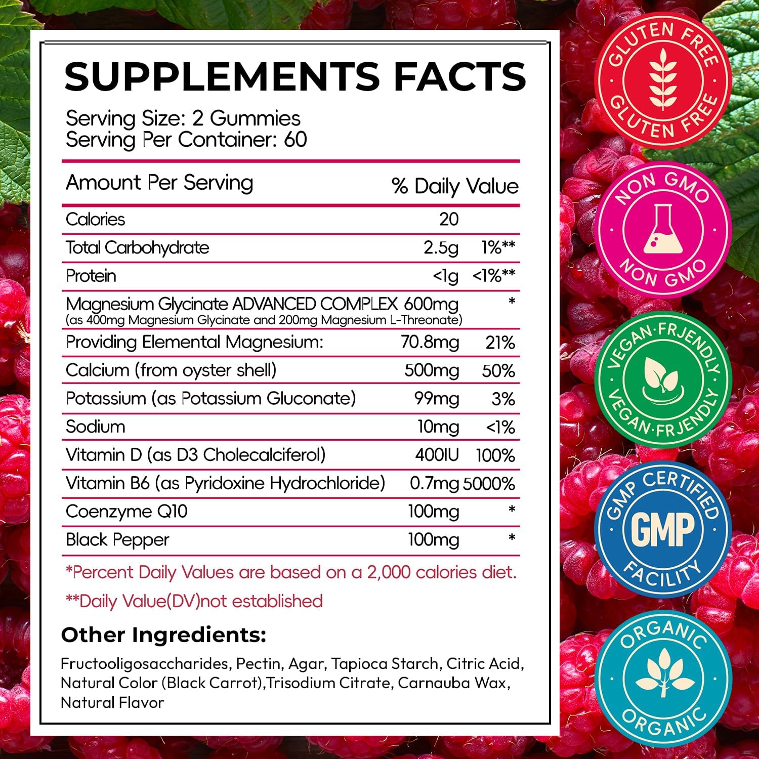 Magnesium Glycinate Gummies 600mg, High Absorption Magnesium Gummies with L-Threonate, Calcium, Vitamin B6, D3, Sugar Free Chews for Adults & Kids Relaxation, Stress Relief, Night Rest