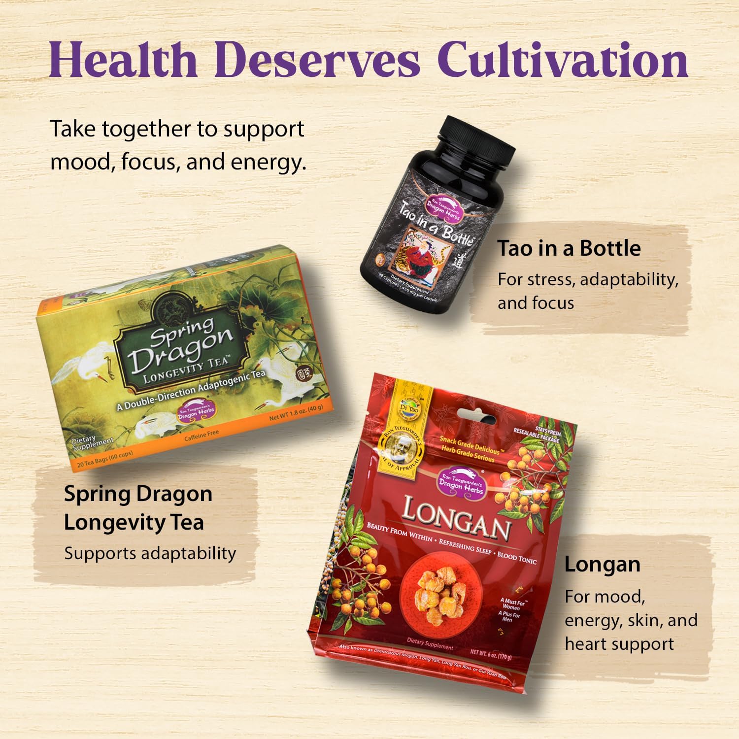 Dragon Herbs Super Adaptogen | All Natural Supplement to Support Well-Being, Mood, Immune Function, Strong Adaptive Response | All Natural Ingredients, Non-GMO (100 Capsules, 500 mg Per Capsule)”