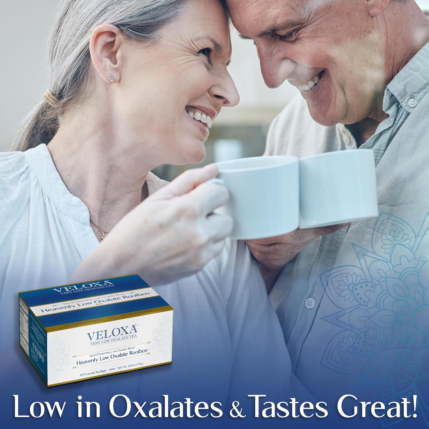 Veloxa™ Very Low Oxalate Tea (30 Pyramid Tea Bags, Heavenly Low Oxalate Rooibos)