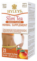 Hyleys Slim Tea Mango Flavor - Weight Loss Herbal Supplement Cleanse and Detox - 25 Tea Bags (6 Pack)