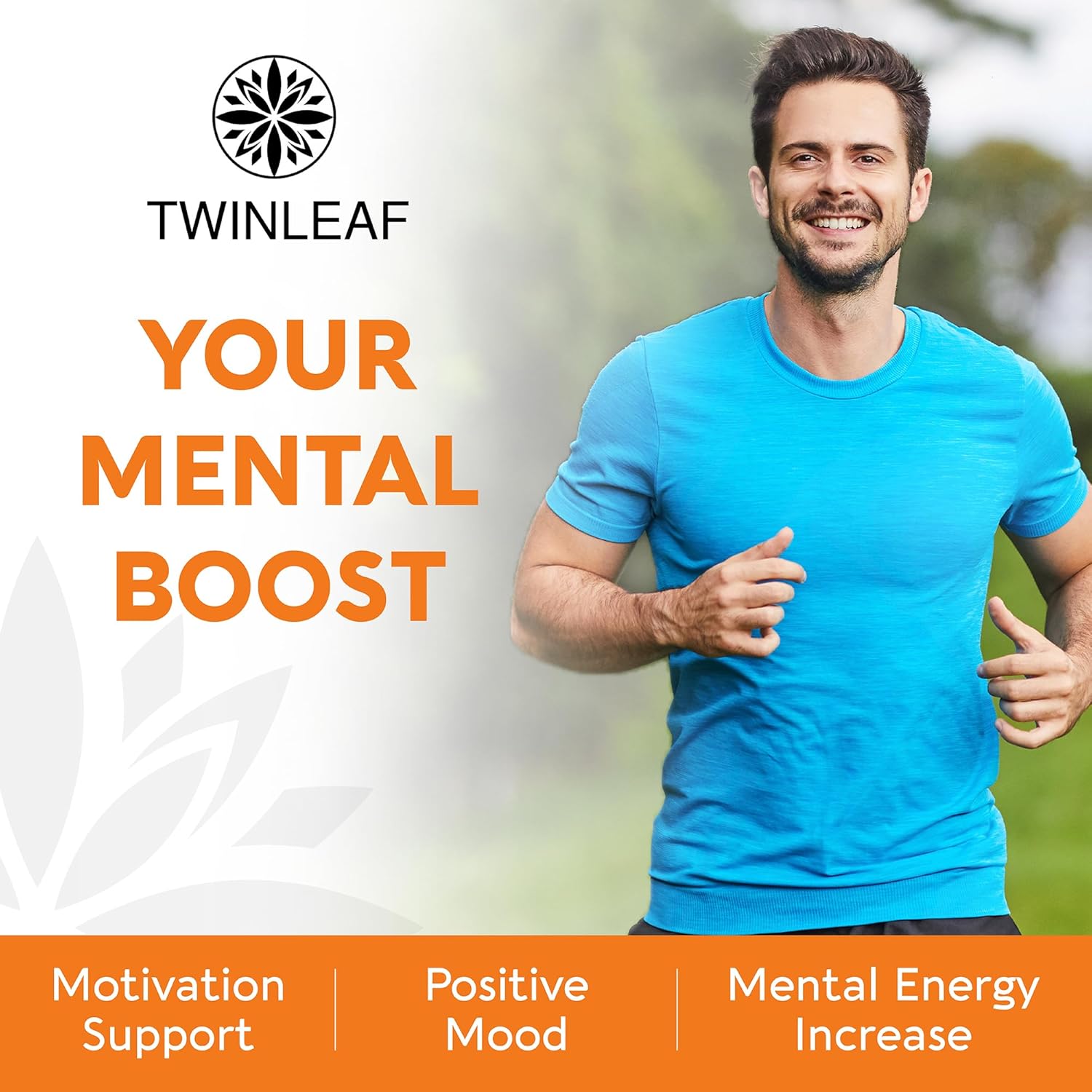 TWINLEAF Dopamine Brain Support Supplement, 1000 mg Blend - Made in USA - with Vitamin B12 and L-Tyrosine - Enhance Mental Well-Being - 60 Capsules