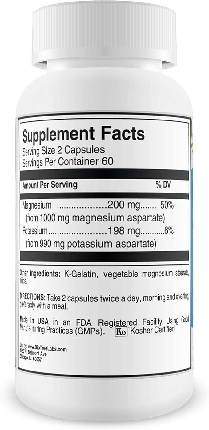 BioTree Labs Relax 180 - Pack of 3 x 120, Magnesium & Potassium Supplement with Electrolytes | 60 Days