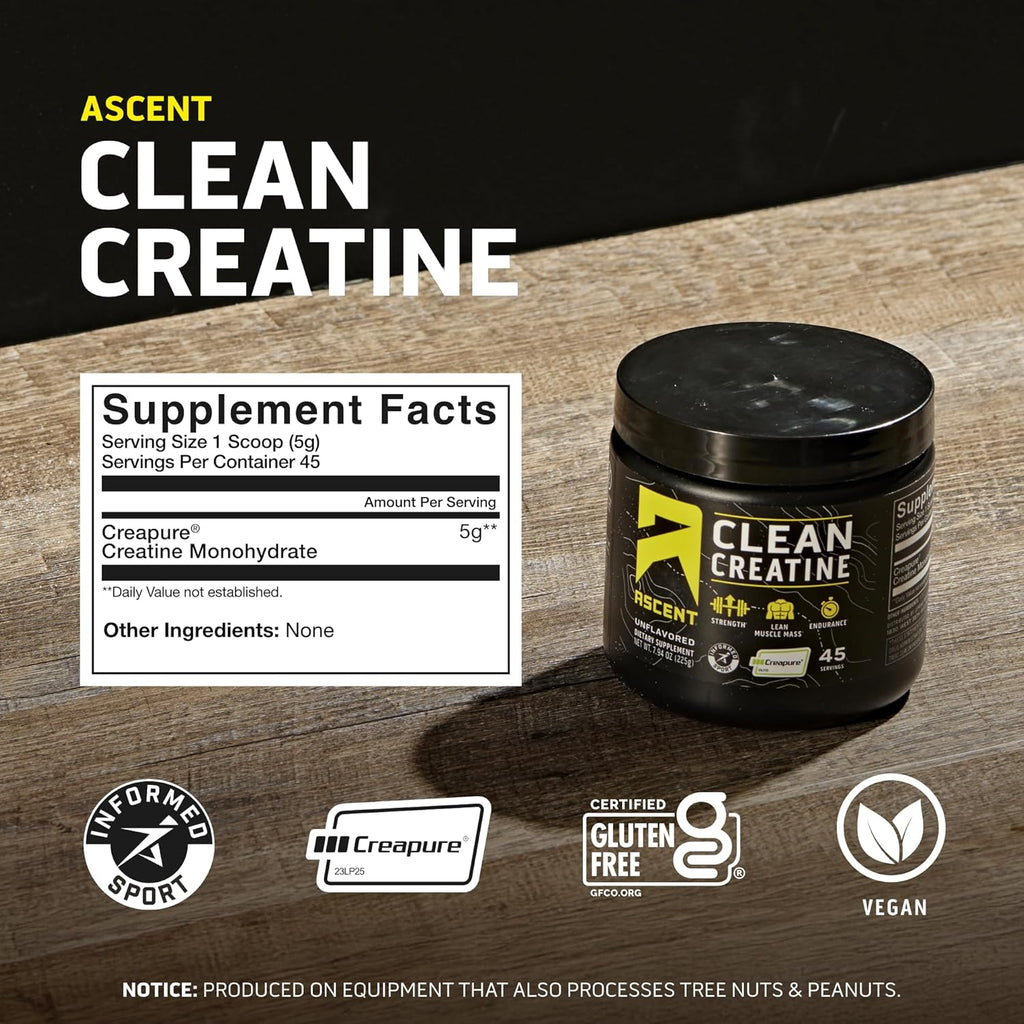ASCENT Creatine Monohydrate, 7.94 OZ