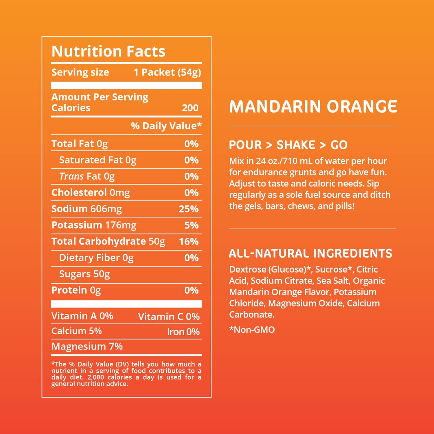 Tailwind Nutrition Endurance Fuel, Sports Drink Powder Single Serving with Electrolytes, Non-GMO, Free of Soy, Dairy, and Gluten, Vegan-Friendly, Mandarin Orange, Pack of 12