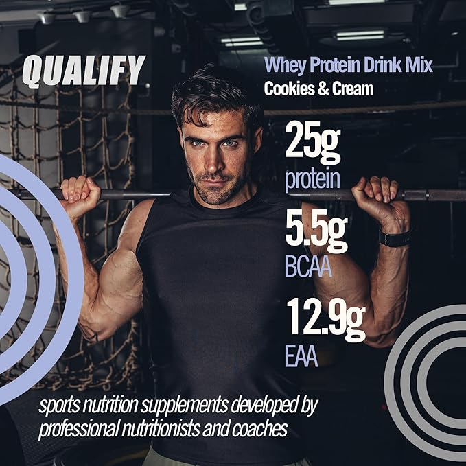 Cookies & Cream Protein Powder. 25g Protein for Post Workout Recovery, Smoothie & Baking. Gluten & Sugar Free, Highly Kosher, Amino Acids (5.5g BCAA, 2.7g Leucine), 1.65 lbs, 23 Servings